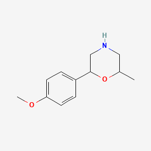 2-(4-Methoxyphenyl)-6-methylmorpholine structure, CAS 1099623-53-6