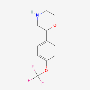 2-(4-(Trifluoromethoxy)phenyl)morpholine structure, CAS 1094752-66-5