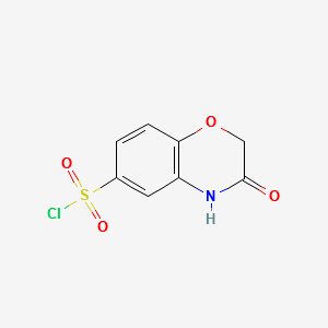 3-Oxo-3,4-dihydro-2H-benzo[b][1,4]oxazine-6-sulfonylchloride structure, CAS 31794-45-3