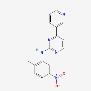 N-(2-Methyl-5-nitrophenyl)-4-(3-pyridyl)-2-pyrimidineamine structure, CAS 152460-09-8