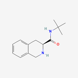 (S)-N-tert-Butyl-1,2,3,4-tetrahydroisoquinoline-3-carboxamide structure, CAS 149182-72-9