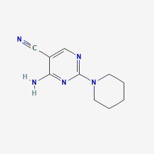 4-Amino-2-(1-piperidinyl)pyrimidine-5-carbonitrile structure, CAS 90973-23-2