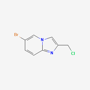 6-Bromo-2-(chloromethyl)imidazo[1,2-a]pyridine structure, CAS 136117-72-1