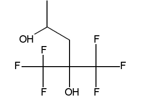 1,1,1-Trifluoro-2-trifluoromethyl-2,4-pentanediol structure, CAS 34844-48-9