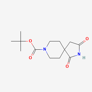 tert-butyl1,3-dioxo-2,8-diazaspiro[4.5]decane-8-carboxylate structure, CAS 752234-60-9
