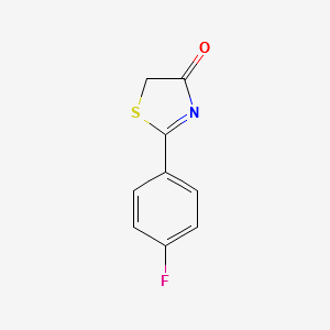 2-(4-Fluorophenyl)-4(5H)-thiazolone structure, CAS 1053657-30-9