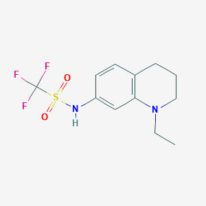 Methanesulfonamide,N-(1-ethyl-1,2,3,4-tetrahydro-7-quinolinyl)-1,1,1-trifluoro- structure, CAS 848080-31-9