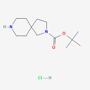 tert-butyl2,8-diazaspiro[4.5]decane-2-carboxylatehydrochloride structure, CAS 869976-20-5