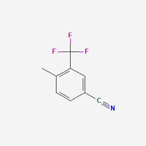 4-Methyl-3-(trifluoromethyl)benzonitrile structure, CAS 261952-06-1