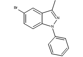 5-nitro-3-phenyl-1-trityl-1H-indazole structure, CAS 1245644-15-8