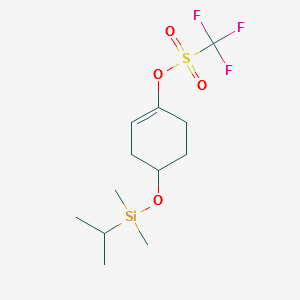 4-(isopropyldimethylsilyloxy)cyclohex-1-enyltrifluoromethanesulfonate structure, CAS 1245648-54-7
