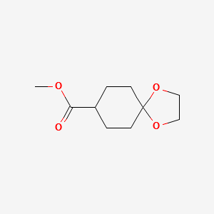 methyl1,4-dioxaspiro[4.5]decane-8-carboxylate structure, CAS 26845-47-6