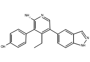 5-nitro-3-(pyridin-4-yl)-1H-indazole structure, CAS 1245648-33-2