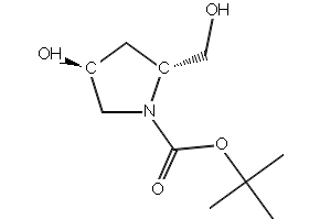 1-N-Boc-(2R,4S)-4-hydroxy-2-(hydroxymethyl)pyrrolidine structure, CAS 77450-03-4