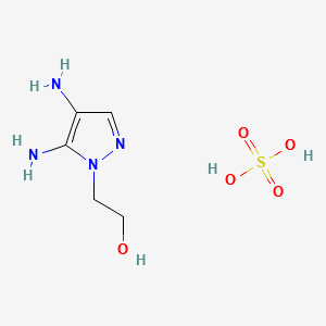 4,5-Diamino-1-(2-Hydroxyethyl)PyrazoleSuflate structure, CAS 155601-30-2
