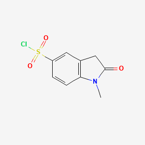 1-Methyl-2-oxoindoline-5-sulfonylchloride structure, CAS 166883-20-1