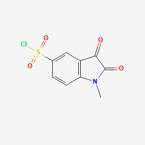 1-Methyl-2,3-dioxoindoline-5-sulfonylchloride structure, CAS 868964-02-7