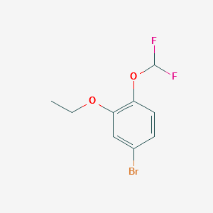 4-Bromo-1-(difluoromethoxy)-2-ethoxybenzene structure, CAS 1203598-47-3