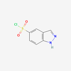 1H-Indazole-5-sulfonylchloride structure, CAS 599183-35-4