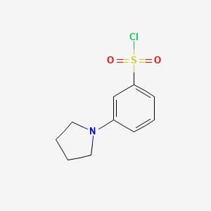 3-(Pyrrolidin-1-yl)benzene-1-sulfonylchloride structure, CAS 947498-96-6