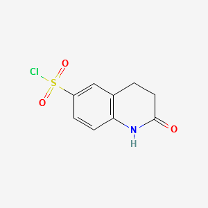 2-Oxo-1,2,3,4-tetrahydroquinoline-6-sulfonylchloride structure, CAS 66657-42-9