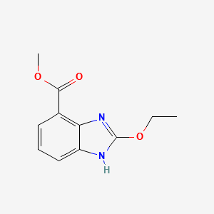 2-Ethoxy-3H-benzimidazole-4-carboxylicacidmethylester structure, CAS 150058-27-8