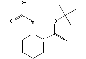 (R)-1-Boc-2-piperidineaceticacid structure, CAS 351410-32-7