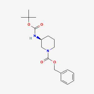 (S)-1-Cbz-3-(Boc-amino)piperidine structure, CAS 876379-22-5