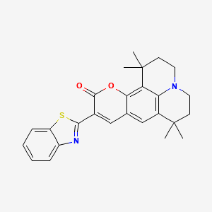 2,3,6,7-Tetrahydro-1,1,7,7,-tetramethyl-1H,5H,11H-10-(2-benzothiazolyl)quinol structure, CAS 155306-71-1
