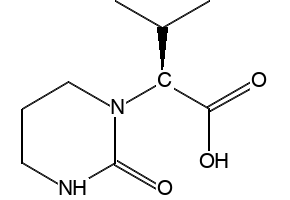 (2S)-(1-Tetrahydropyramid-2-one)-3-methylbutanoicacid structure, CAS 192725-50-1