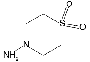 4-Aminothiomorpholine-1,1-dioxide structure, CAS 26494-76-8