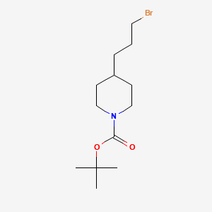 1-Boc-4-(3-bromopropyl)piperidine structure, CAS 164149-27-3