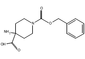 1,4-Piperidinedicarboxylicacid,4-amino-,1-(phenylmethyl)ester structure, CAS 115655-41-9