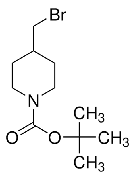 1-Boc-4-(bromomethyl)piperidine structure, CAS 158407-04-6