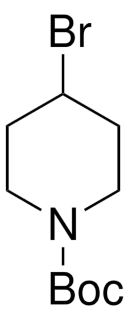 1-Boc-4-bromopiperidine structure, CAS 180695-79-8