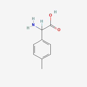 Benzeneaceticacid,α-amino-4-methyl- structure, CAS 13227-01-5