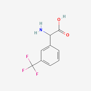 Benzeneaceticacid,α-amino-3-(trifluoromethyl)- structure, CAS 242475-26-9
