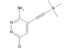 6-chloro-4-((trimethylsilyl)ethynyl)pyridazin-3-amine structure, CAS 1207625-15-7