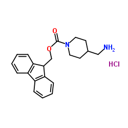 1-Fmoc-4-(aminomethyl)piperidineHCl structure, CAS 391248-14-9