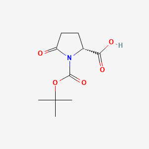 1,2-Pyrrolidinedicarboxylicacid,5-oxo-,1-(1,1-dimethylethyl)ester,(2R)- structure, CAS 160347-90-0