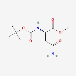 Methyl(2S)-2-((tert-butoxycarbonyl)amino)-3-carbamoylpropanoate structure, CAS 124842-28-0