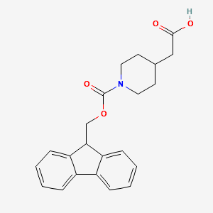 1-Fmoc-4-piperidineaceticacid structure, CAS 180181-05-9