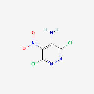 3,6-dichloro-5-nitropyridazin-4-amine structure, CAS 28682-68-0
