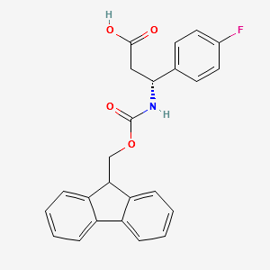 Fmoc-(R)-3-Amino-3-(4-fluoro-phenyl)-propionicacid structure, CAS 479064-95-4