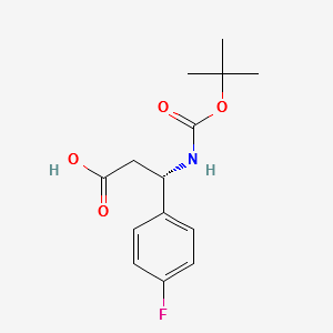 Boc-(S)-3-Amino-3-(4-fluoro-phenyl)-propionicacid structure, CAS 479064-88-5