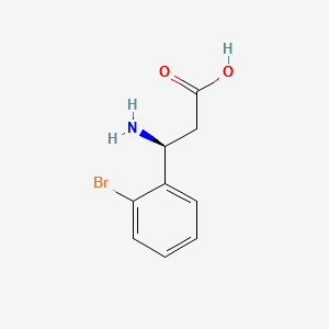 (S)-3-Amino-3-(2-bromo-phenyl)-propionicacid structure, CAS 275826-34-1
