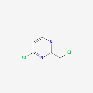 4-chloro-2-(chloromethyl)pyrimidine structure, CAS 3842-28-2
