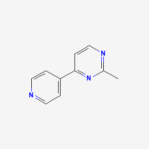 2-methyl-4-(pyridin-4-yl)pyrimidine structure, CAS 66748-53-6