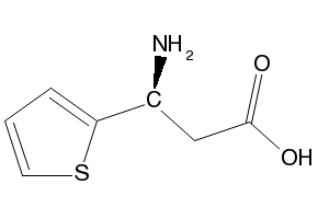 (S)-3-Amino-3-(2-thienyl)-propionicacid structure, CAS 131829-50-0