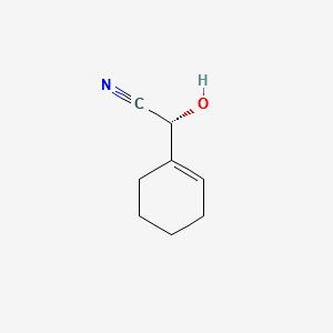 (R)-α-hydroxy-1-cyclohexene-1-acetonitrile structure, CAS 148705-96-8